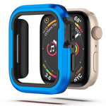 Schutzhülle aus Aluminiumlegierung und TPU (2-in-1), passend für Apple Watch Ultra 3/2/1 (49 mm), Apple Watch Series 9/8/7 (45 mm), Apple Watch Series 6/5/4/SE (44 mm), Apple Watch Series 9/8/7 (41 mm) und Apple Watch Series 6/5/4/SE (40 mm).