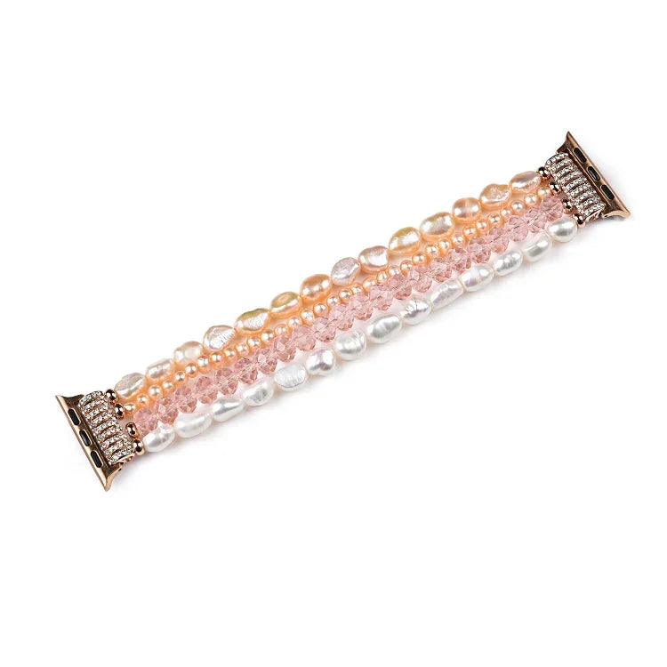 Perlenkristall-Uhrenarmband, für Apple Watch 5 &amp; 4 (40 mm) / 3 &amp; 2 &amp; 1 (38 mm), für Apple Watch 5 &amp; 4 (44 mm) / 3 &amp; 2 &amp; 1 (42 mm)