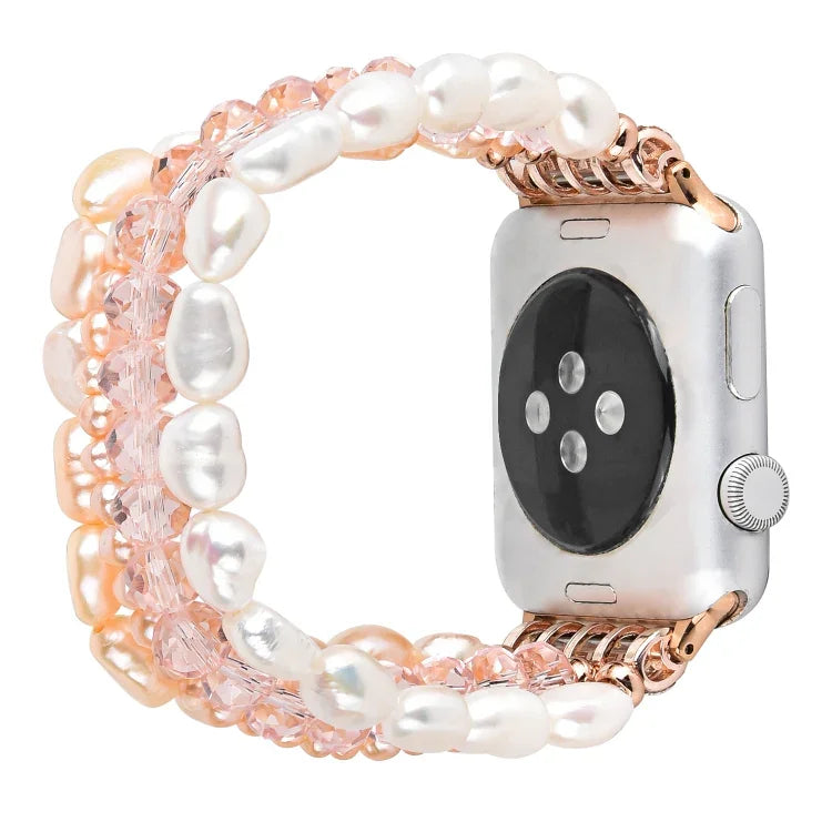 Perlenkristall-Uhrenarmband, für Apple Watch 5 &amp; 4 (40 mm) / 3 &amp; 2 &amp; 1 (38 mm), für Apple Watch 5 &amp; 4 (44 mm) / 3 &amp; 2 &amp; 1 (42 mm)