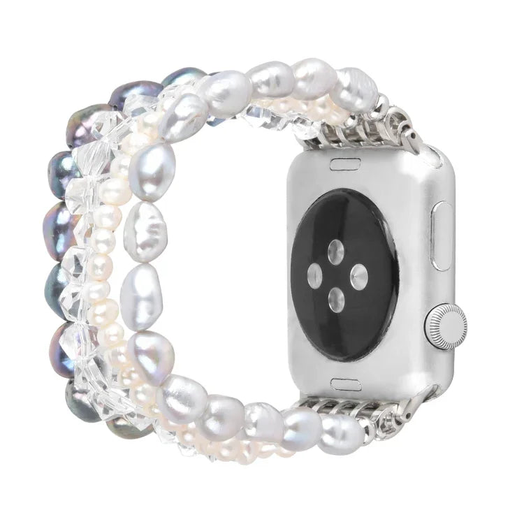 Perlenkristall-Uhrenarmband, für Apple Watch 5 &amp; 4 (40 mm) / 3 &amp; 2 &amp; 1 (38 mm), für Apple Watch 5 &amp; 4 (44 mm) / 3 &amp; 2 &amp; 1 (42 mm)
