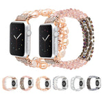 Perlenkristall-Uhrenarmband, für Apple Watch 5 &amp; 4 (40 mm) / 3 &amp; 2 &amp; 1 (38 mm), für Apple Watch 5 &amp; 4 (44 mm) / 3 &amp; 2 &amp; 1 (42 mm)