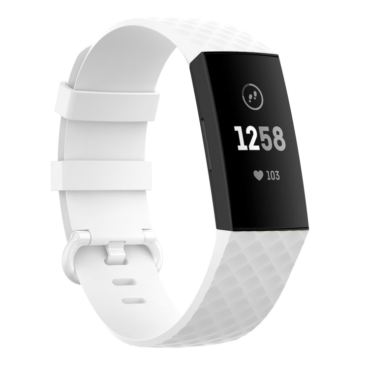 Silver Color Buckle TPU Wrist Strap Watch Band for Fitbit Charge 4 / Charge 4 SE / Charge 3 / Charge 3 SE, Size: S, Size: L