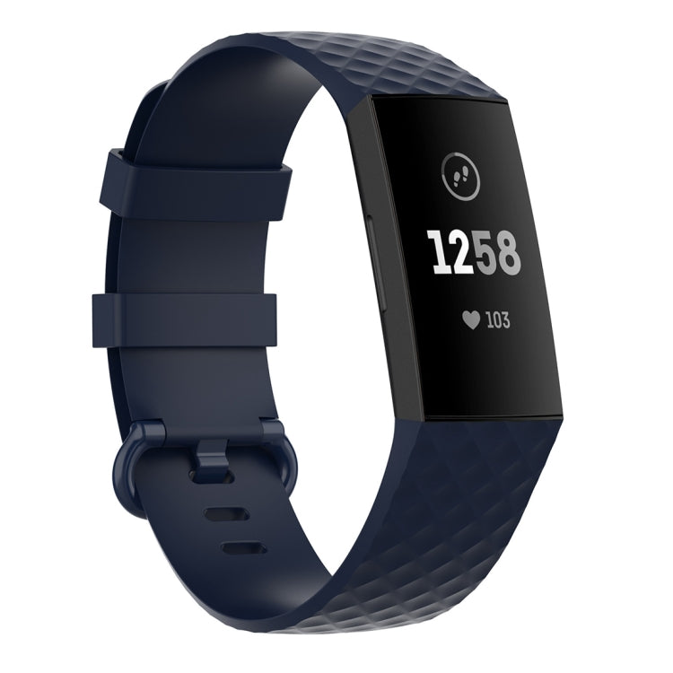 Silver Color Buckle TPU Wrist Strap Watch Band for Fitbit Charge 4 / Charge 4 SE / Charge 3 / Charge 3 SE, Size: S, Size: L