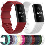 Silver Color Buckle TPU Wrist Strap Watch Band for Fitbit Charge 4 / Charge 4 SE / Charge 3 / Charge 3 SE, Size: S, Size: L