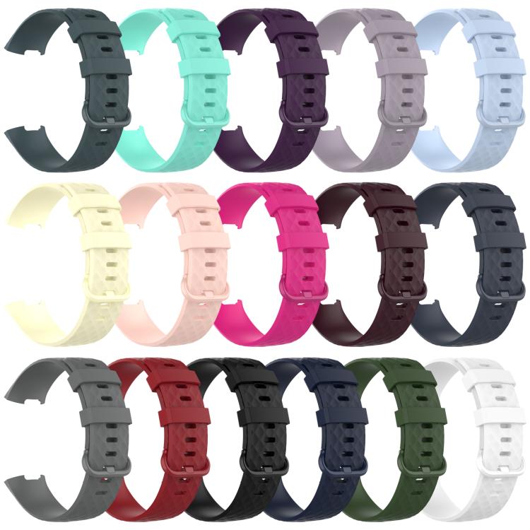 Silver Color Buckle TPU Wrist Strap Watch Band for Fitbit Charge 4 / Charge 4 SE / Charge 3 / Charge 3 SE, Size: S, Size: L