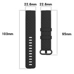 Silver Color Buckle TPU Wrist Strap Watch Band for Fitbit Charge 4 / Charge 4 SE / Charge 3 / Charge 3 SE, Size: S, Size: L