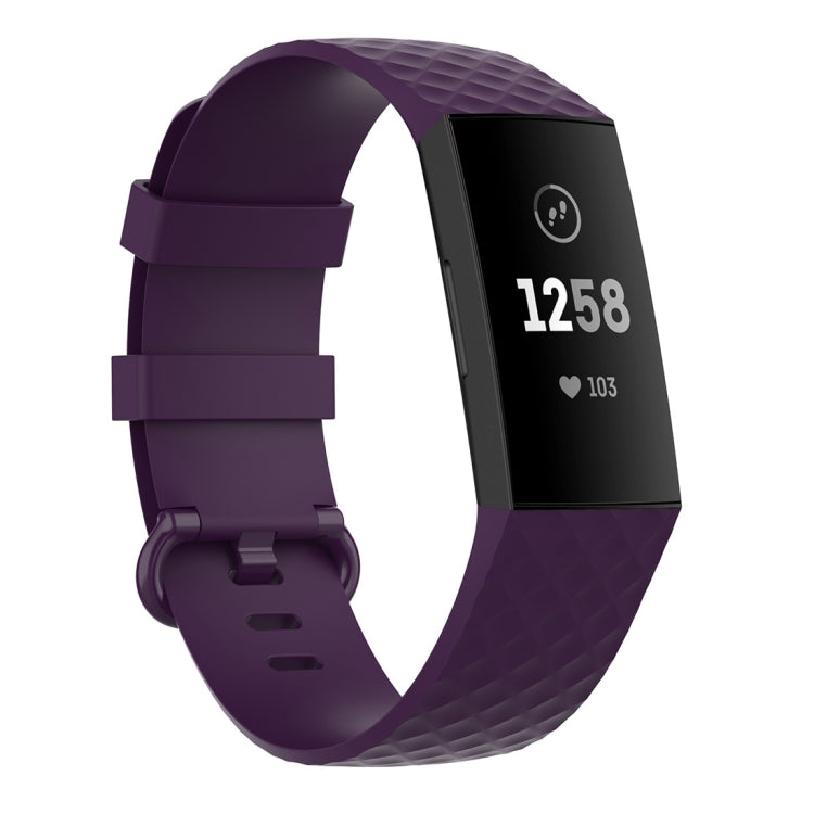 Silver Color Buckle TPU Wrist Strap Watch Band for Fitbit Charge 4 / Charge 4 SE / Charge 3 / Charge 3 SE, Size: S, Size: L