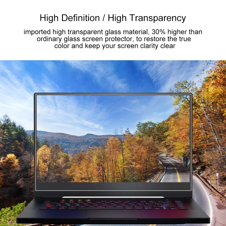 Laptop-Bildschirm HD gehärtete Glas-Schutzfolie, Für ASUS ROG Strix G 15,6 Zoll, Für ASUS ROG Strix Hero II 15,6 Zoll, Für ASUS ROG ZEPHYRUS (GX501) 15,6 Zoll, Für ASUS ROG ZEPHYRUS (M15) 15,6 Zoll, Für ASUS ROG Zephyrus M (GM501) 15,6 Zoll