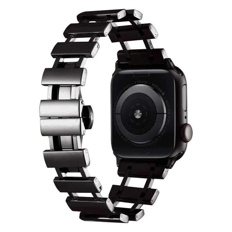 Hohles Edelstahl-Uhrenarmband, für Apple Watch Ultra 49 mm / Serie 8 &amp; 7 45 mm, für Apple Watch Serie 8 &amp; 7 41 mm / SE 2 &amp; 6 &amp; SE 5 &amp; 4 40 mm