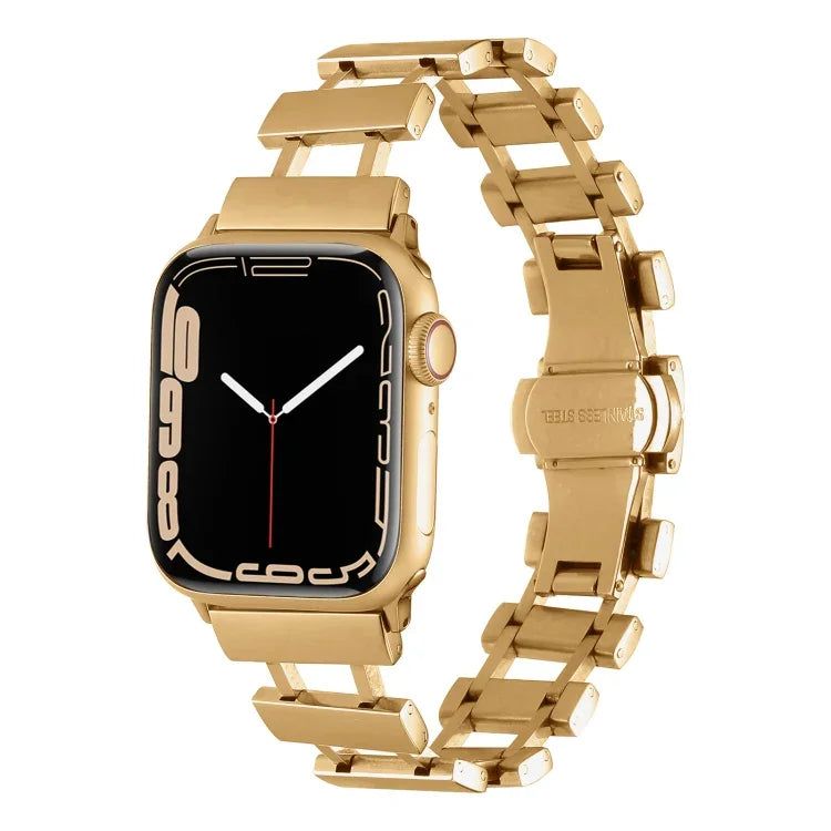 Hohles Edelstahl-Uhrenarmband, für Apple Watch Ultra 49 mm / Serie 8 &amp; 7 45 mm, für Apple Watch Serie 8 &amp; 7 41 mm / SE 2 &amp; 6 &amp; SE 5 &amp; 4 40 mm