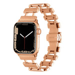 Hohles Edelstahl-Uhrenarmband, für Apple Watch Ultra 49 mm / Serie 8 &amp; 7 45 mm, für Apple Watch Serie 8 &amp; 7 41 mm / SE 2 &amp; 6 &amp; SE 5 &amp; 4 40 mm