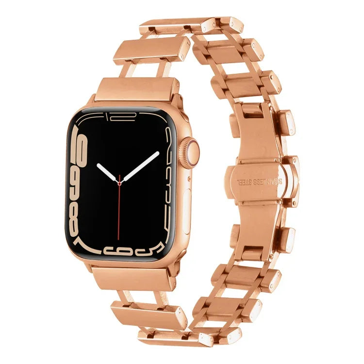 Hohles Edelstahl-Uhrenarmband, für Apple Watch Ultra 49 mm / Serie 8 &amp; 7 45 mm, für Apple Watch Serie 8 &amp; 7 41 mm / SE 2 &amp; 6 &amp; SE 5 &amp; 4 40 mm