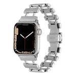 Hohles Edelstahl-Uhrenarmband, für Apple Watch Ultra 49 mm / Serie 8 &amp; 7 45 mm, für Apple Watch Serie 8 &amp; 7 41 mm / SE 2 &amp; 6 &amp; SE 5 &amp; 4 40 mm