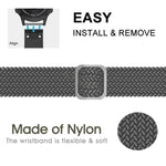 Adjustable Nylon Braided Elasticity Watch Band, For Garmin Fenix 7X