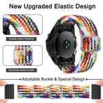 Adjustable Nylon Braided Elasticity Watch Band, For Garmin Fenix 7