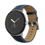 Echtleder-Uhrenarmband mit spitz zulaufender Naht, passend für Google Pixel Watch 4 / 3 / 2 / 1 (41 mm)