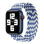 Nylon Single-turn Braided Watch Band For Apple Watch Series 8&7 41mm / SE 2&6&SE&5&4 40mm / 3&2&1 38mm, For Apple Watch Series 8&7 41mm,135mm, For Apple Watch Series 8&7 41mm, 135mm, For Apple Watch Series 8&7 41mm, 145mm