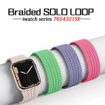 Geflochtenes Nylon-Armband (Einzelschlaufe) für Apple Watch Series 8&7 41mm / SE 2&6&SE&5&4 40mm / 3&2&1 38mm, für Apple Watch Series 8&7 41mm, 145mm, für Apple Watch Series 8&7 41mm, 145mm