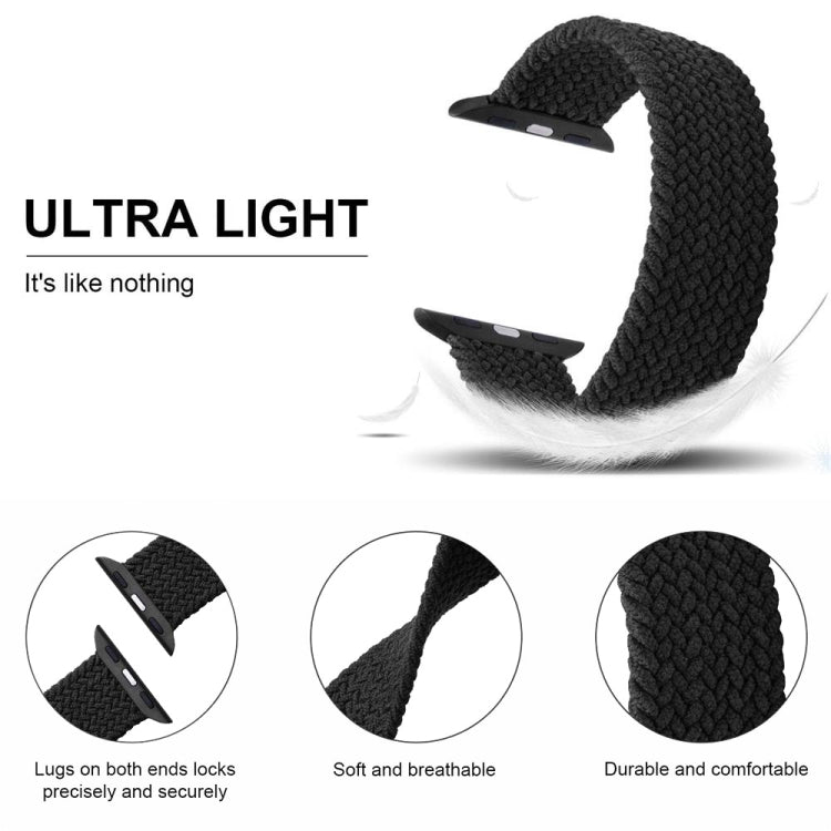 Geflochtenes Nylon-Armband (Einzelschlaufe) für Apple Watch Series 8&7 41mm / SE 2&6&SE&5&4 40mm / 3&2&1 38mm, für Apple Watch Series 8&7 41mm, 145mm, für Apple Watch Series 8&7 41mm, 145mm