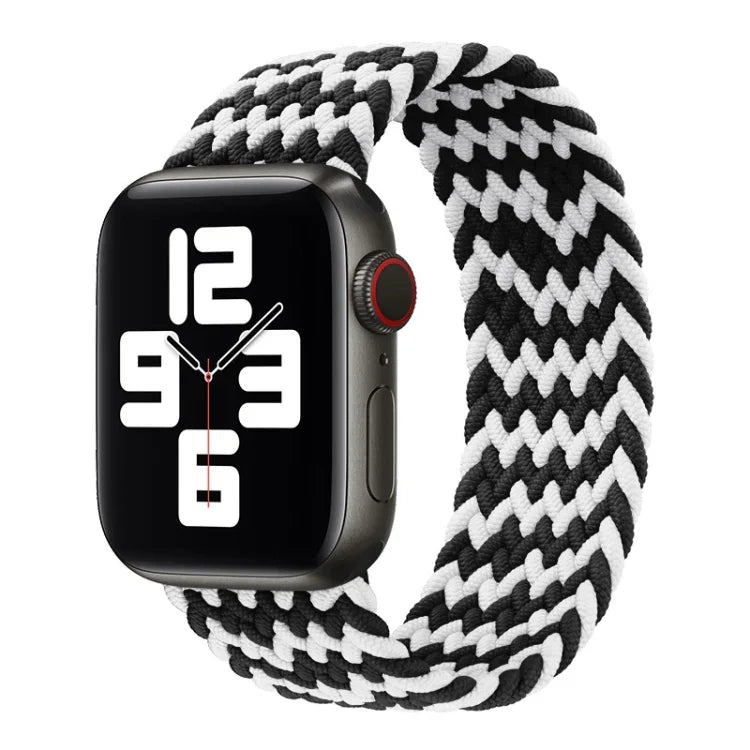 Nylon-Armband mit einfacher Drehung, geflochten, für Apple Watch Series 8 &amp; 7 (41 mm), SE 2 &amp; 6, SE 5 &amp; 4 (40 mm) und 3 &amp; 2 &amp; 1 (38 mm).