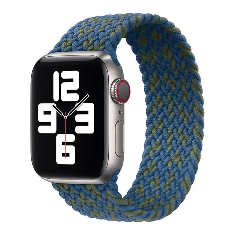 Nylon-Armband mit einfacher Drehung, geflochten, für Apple Watch Series 8 &amp; 7 (41 mm), SE 2 &amp; 6, SE 5 &amp; 4 (40 mm) und 3 &amp; 2 &amp; 1 (38 mm).