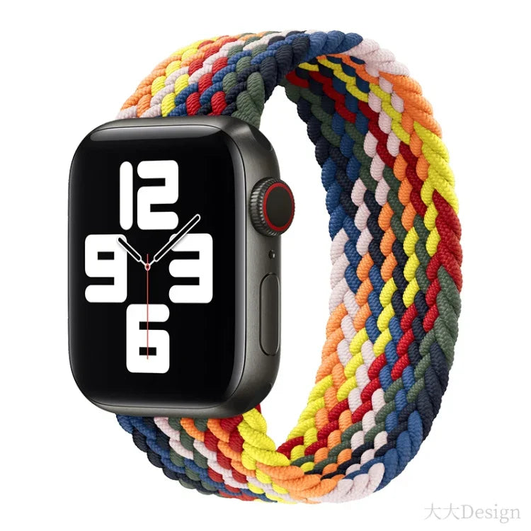 Nylon-Armband mit einfacher Drehung, geflochten, für Apple Watch Series 8 &amp; 7 (41 mm), SE 2 &amp; 6, SE 5 &amp; 4 (40 mm) und 3 &amp; 2 &amp; 1 (38 mm).