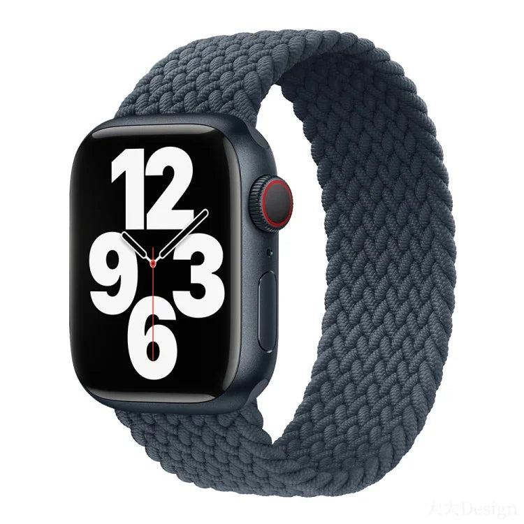 Nylon-Armband mit einfacher Drehung, geflochten, für Apple Watch Series 8 &amp; 7 (41 mm), SE 2 &amp; 6, SE 5 &amp; 4 (40 mm) und 3 &amp; 2 &amp; 1 (38 mm).
