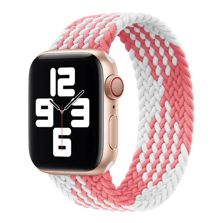Nylon-Armband mit einfacher Drehung, geflochten, für Apple Watch Series 8 &amp; 7 (41 mm), SE 2 &amp; 6, SE 5 &amp; 4 (40 mm) und 3 &amp; 2 &amp; 1 (38 mm).