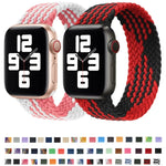 Nylon-Armband mit einfacher Drehung, geflochten, für Apple Watch Series 8 &amp; 7 (41 mm), SE 2 &amp; 6, SE 5 &amp; 4 (40 mm) und 3 &amp; 2 &amp; 1 (38 mm).