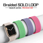 Nylon-Armband mit einfacher Drehung, geflochten, für Apple Watch Series 8 &amp; 7 (41 mm), SE 2 &amp; 6, SE 5 &amp; 4 (40 mm) und 3 &amp; 2 &amp; 1 (38 mm).