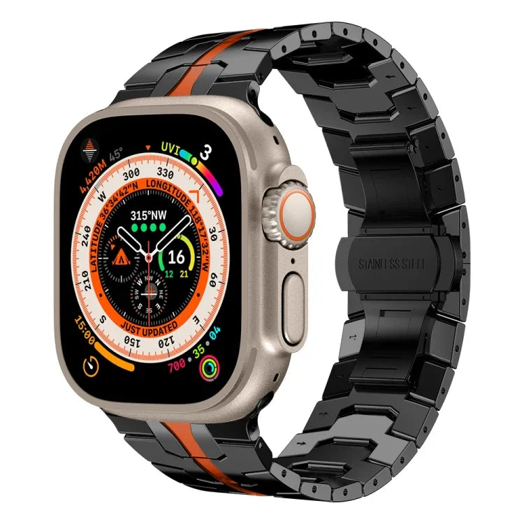 Edelstahlarmband, passend für Apple Watch Series 8 &amp; 7 (41 mm), SE 2 &amp; 6, SE, 5 &amp; 4 (40 mm), 3, 2 &amp; 1 (38 mm) und Apple Watch Ultra (49 mm), Series 8 &amp; 7 (45 mm), SE 2 &amp; 6, SE, 5 &amp; 4 (44 mm) sowie 3, 2 &amp; 1 (42 mm).