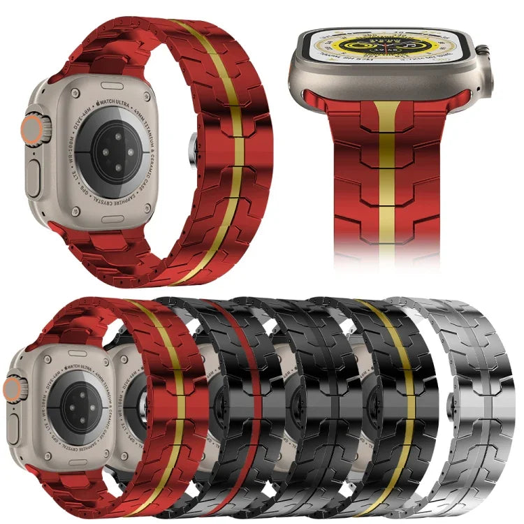 Edelstahlarmband, passend für Apple Watch Series 8 &amp; 7 (41 mm), SE 2 &amp; 6, SE, 5 &amp; 4 (40 mm), 3, 2 &amp; 1 (38 mm) und Apple Watch Ultra (49 mm), Series 8 &amp; 7 (45 mm), SE 2 &amp; 6, SE, 5 &amp; 4 (44 mm) sowie 3, 2 &amp; 1 (42 mm).
