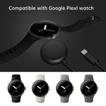 Magnetisches Ladekabel für Smartwatches, Länge: 1 m, für Google Pixel Watch Typ-C-Anschluss, für Google Pixel Watch USB-Anschluss