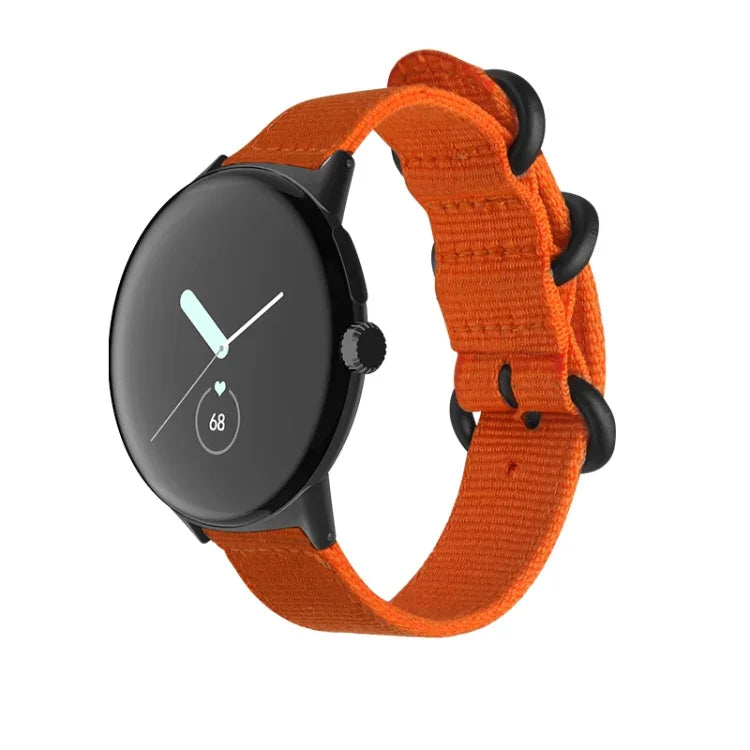 Gewebtes Nylon-Armband mit Stahlschließe, passend für Google Pixel Watch 4 / 3 / 2 / 1 (41 mm)