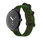 Gewebtes Nylon-Armband mit Stahlschließe, passend für Google Pixel Watch 4 / 3 / 2 / 1 (41 mm)