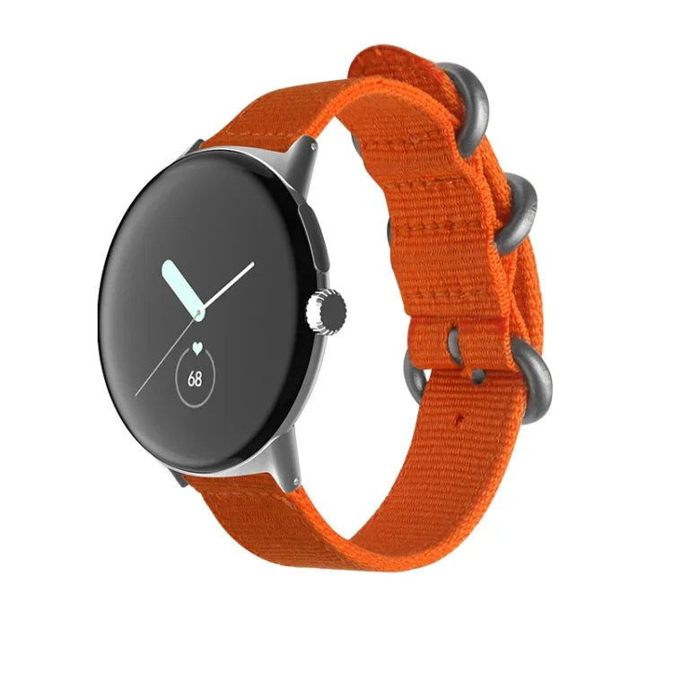 Gewebtes Nylon-Armband mit Stahlschließe, passend für Google Pixel Watch 4 / 3 / 2 / 1 (41 mm)