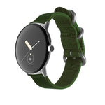 Gewebtes Nylon-Armband mit Stahlschließe, passend für Google Pixel Watch 4 / 3 / 2 / 1 (41 mm)