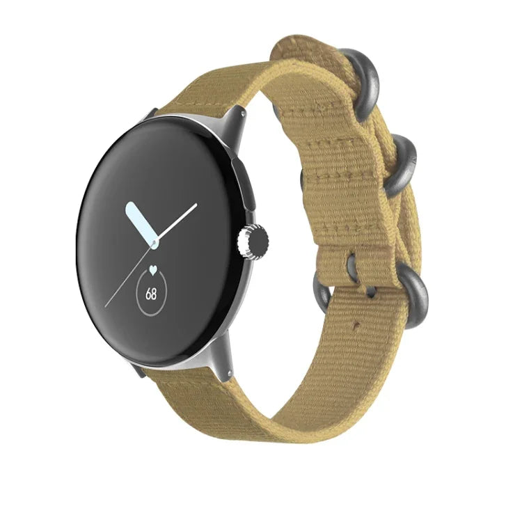 Gewebtes Nylon-Armband mit Stahlschließe, passend für Google Pixel Watch 4 / 3 / 2 / 1 (41 mm)