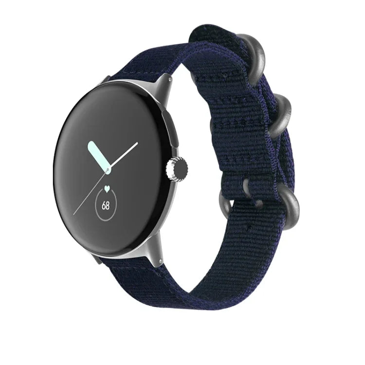 Gewebtes Nylon-Armband mit Stahlschließe, passend für Google Pixel Watch 4 / 3 / 2 / 1 (41 mm)