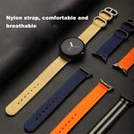 Gewebtes Nylon-Armband mit Stahlschließe, passend für Google Pixel Watch 4 / 3 / 2 / 1 (41 mm)