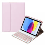 SA-10DS Hintergrundbeleuchtung Bluetooth Tastatur Leder Tablet-Hülle mit Stiftefach, Für iPad 10. Generation 10,9 2022