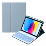 SA-10DS Hintergrundbeleuchtung Bluetooth Tastatur Leder Tablet-Hülle mit Stiftefach, Für iPad 10. Generation 10,9 2022