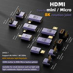 8K HDMI 2.1 zu Micro HDMI Adapter, D8K-01, D8K-02, D8K-03, D8K-04, D8K-05, C8K-01, C8K-02, C8K-03, C8K-04, C8K-05, C8K-06, C8K-07