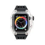 Transparente Uhrenarmbandhülle aus Fluorkautschuk, passend für Apple Watch Series 8 &amp; 7 (45 mm), Apple Watch Series 8 &amp; 7 (45 mm) sowie SE 2 &amp; 6 &amp; SE &amp; 5 &amp; 4 (44 mm).