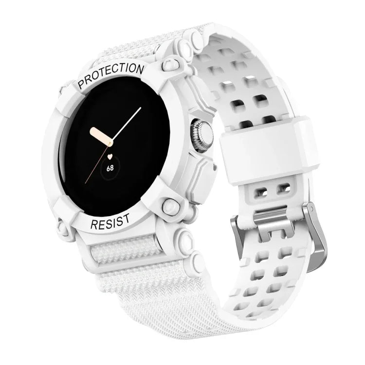 Dreifach geschütztes, einfarbiges integriertes Uhrenarmband für Google Pixel Watch