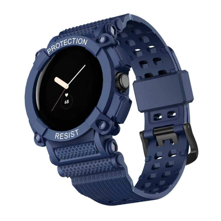 Dreifach geschütztes, einfarbiges integriertes Uhrenarmband für Google Pixel Watch