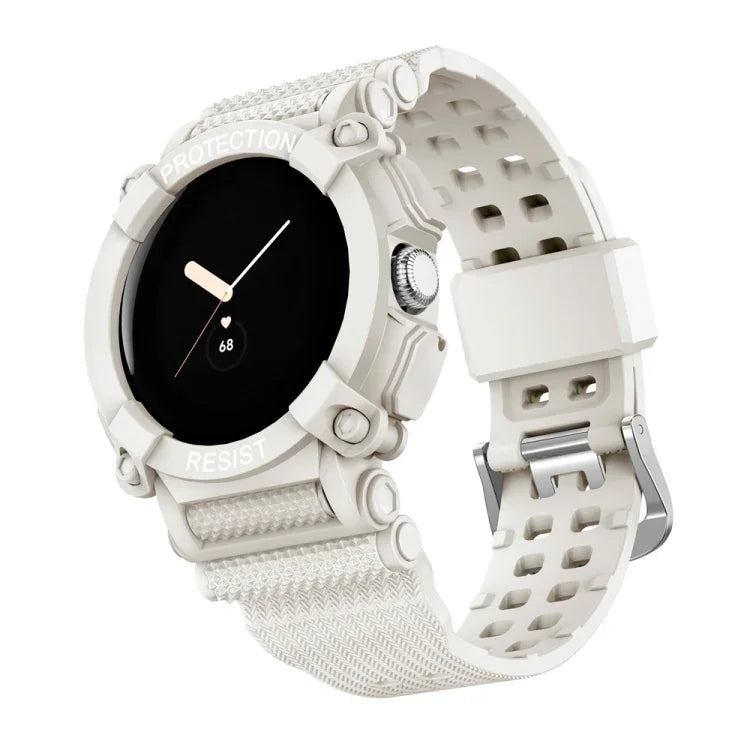 Dreifach geschütztes, einfarbiges integriertes Uhrenarmband für Google Pixel Watch