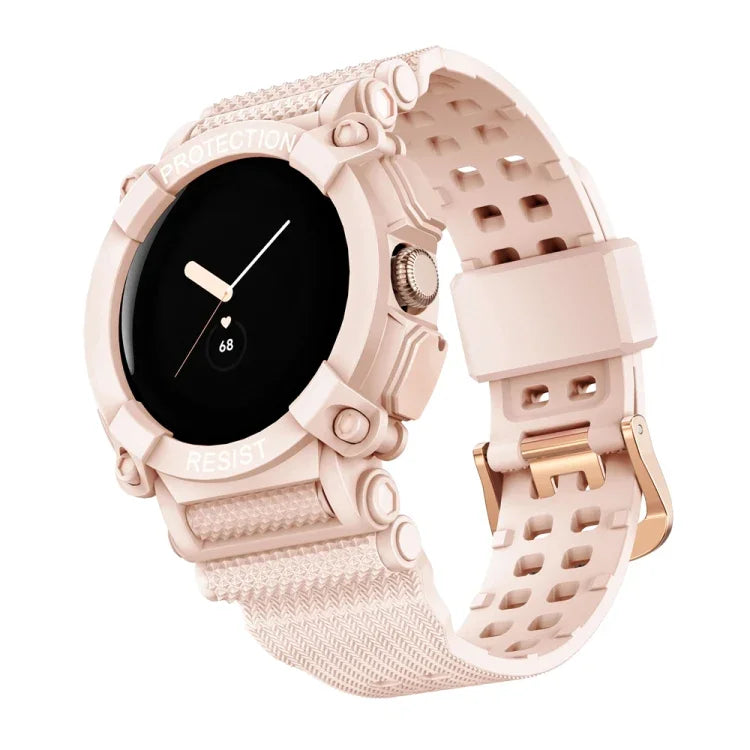 Dreifach geschütztes, einfarbiges integriertes Uhrenarmband für Google Pixel Watch