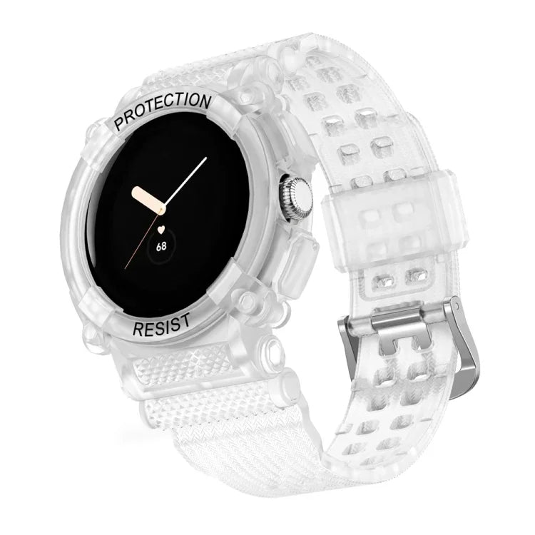 Dreifach geschütztes, einfarbiges integriertes Uhrenarmband für Google Pixel Watch