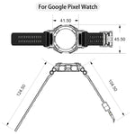Dreifach geschütztes, einfarbiges integriertes Uhrenarmband für Google Pixel Watch